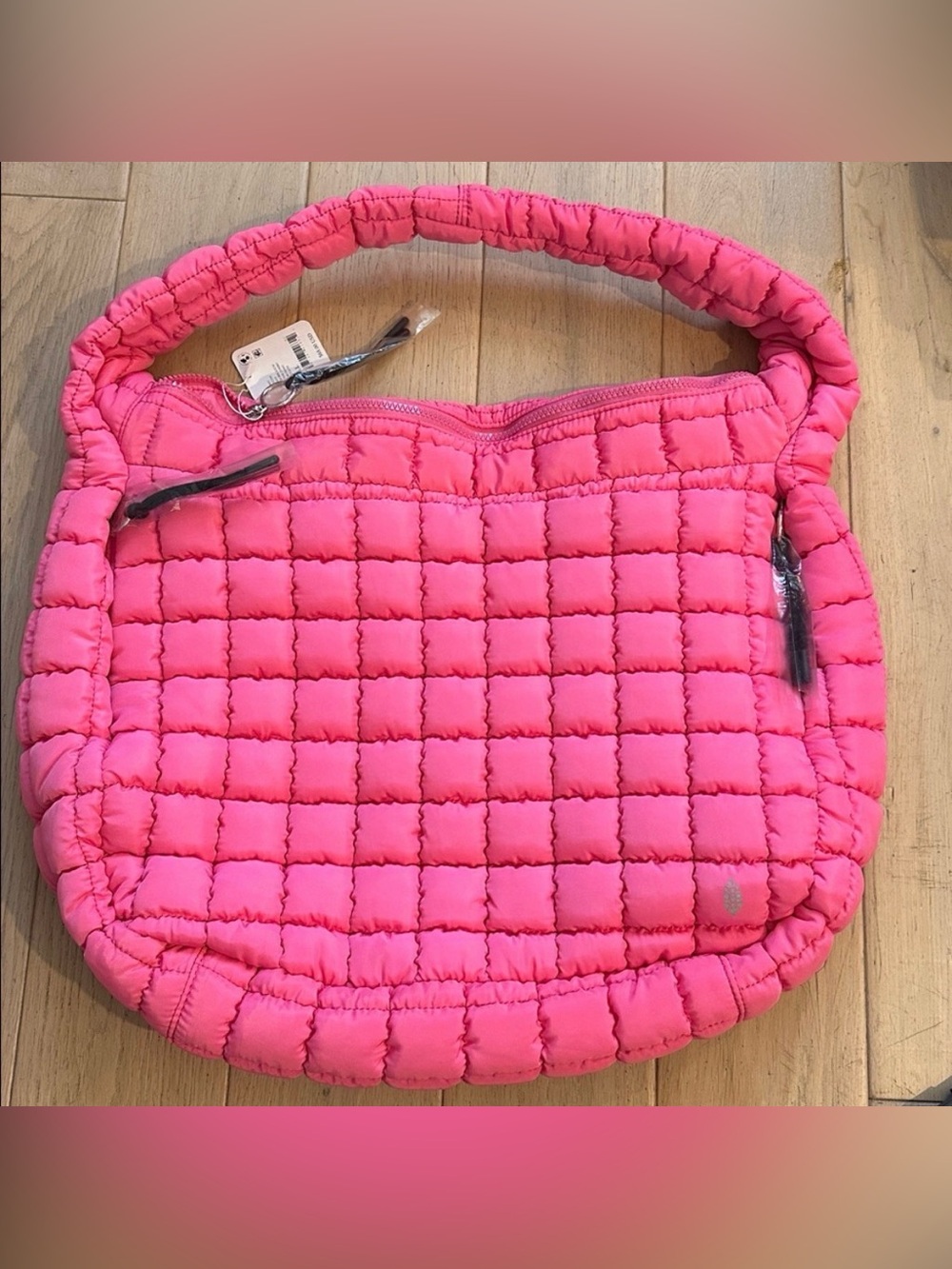 NWT Free People Movement Puffer Bag XL hot pink